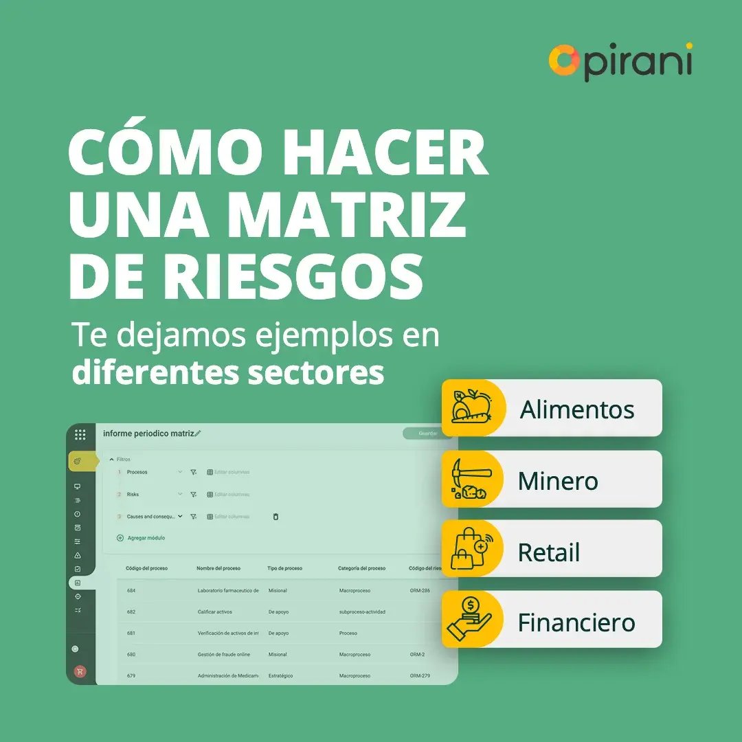 como hacer una matriz de riesgos por sector industiral Pirani