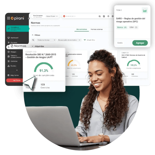 Catálogo de normativas externas y compliance precargadas en Pirani