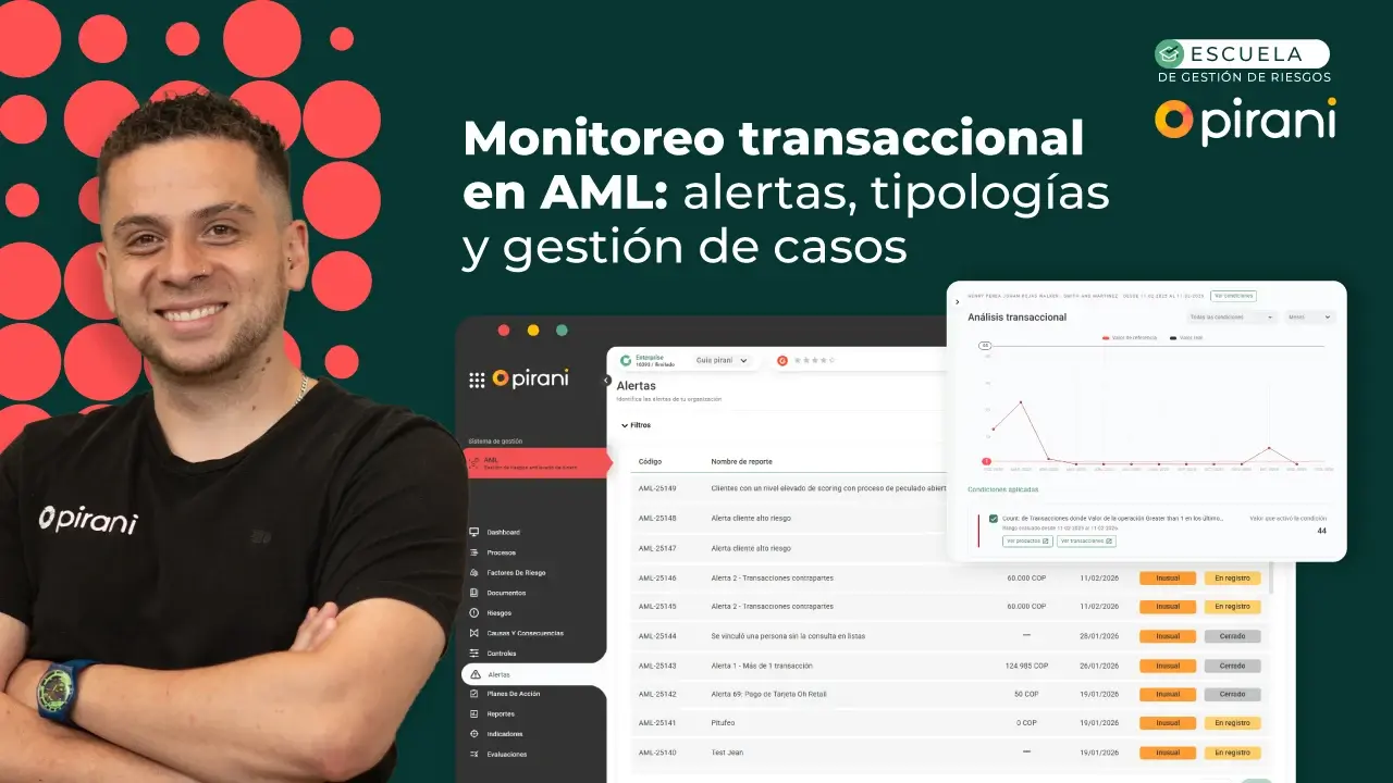 Monitoreo transaccional AML: alertas, tipologías y gestión de casos