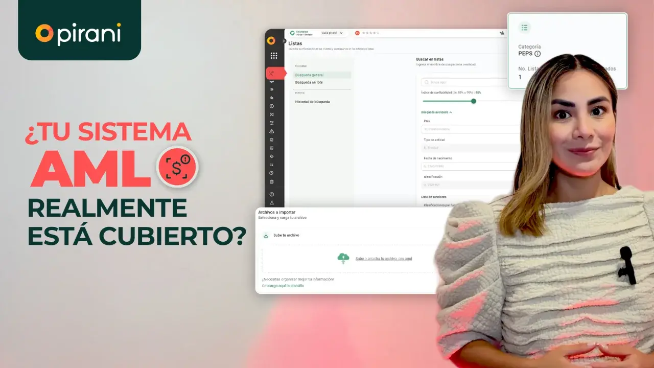 Integración de 76 fuentes internacionales y consultas masivas en AML