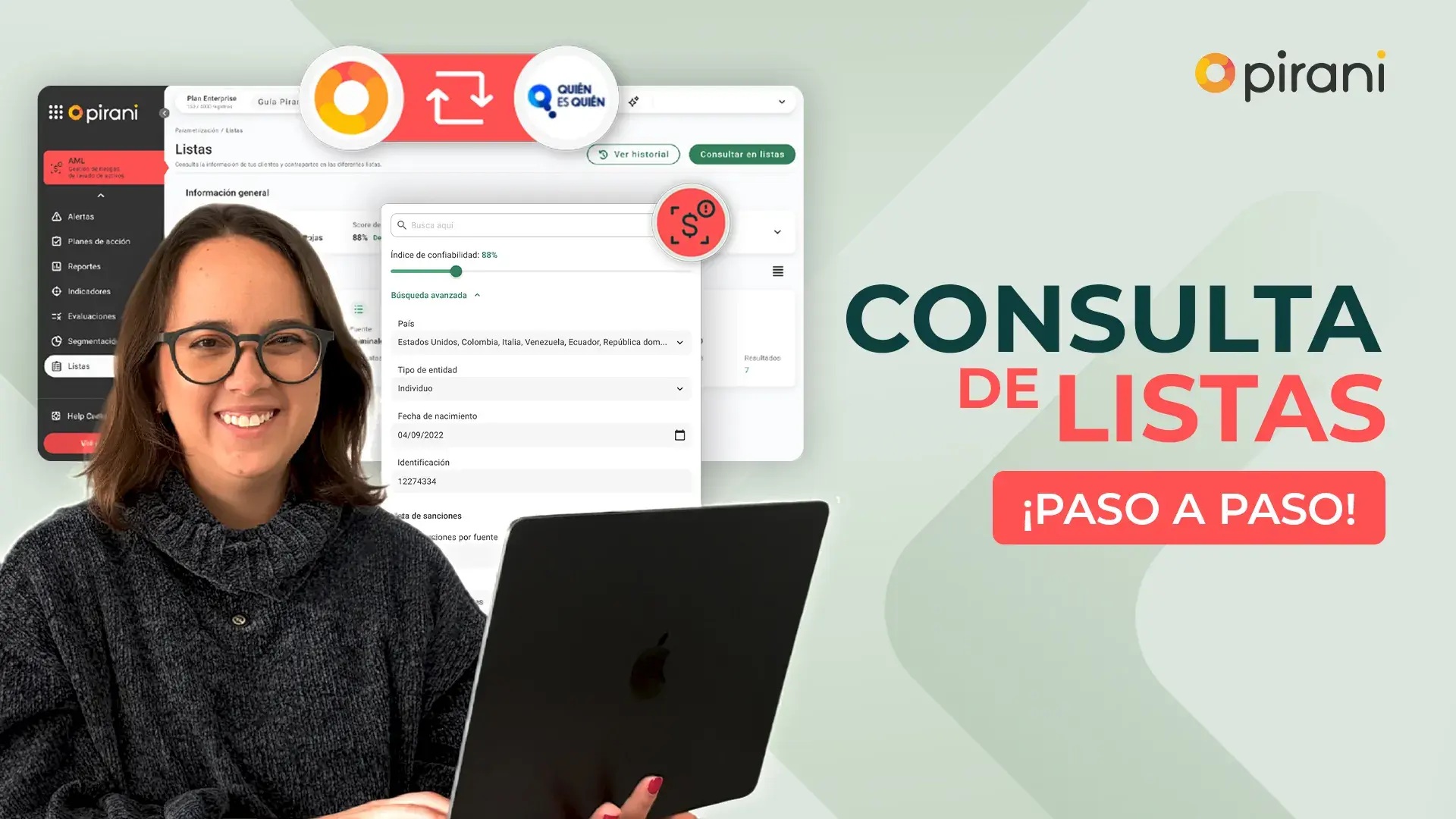 Consulta de listas restrictivas internacionales y nacionales en AML
