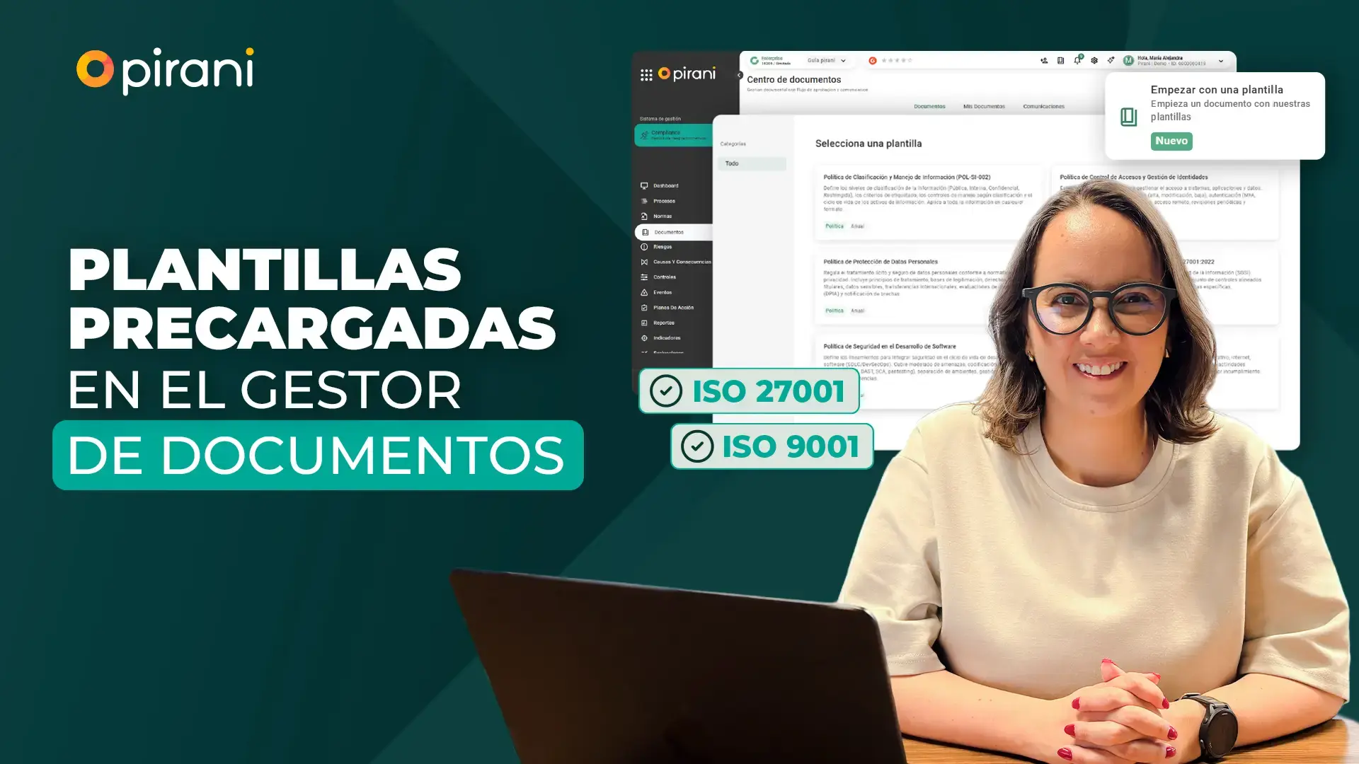 Plantillas precargadas en el gestor de documentos